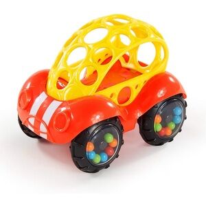 Bright Red and Yellow Kids Toy Car